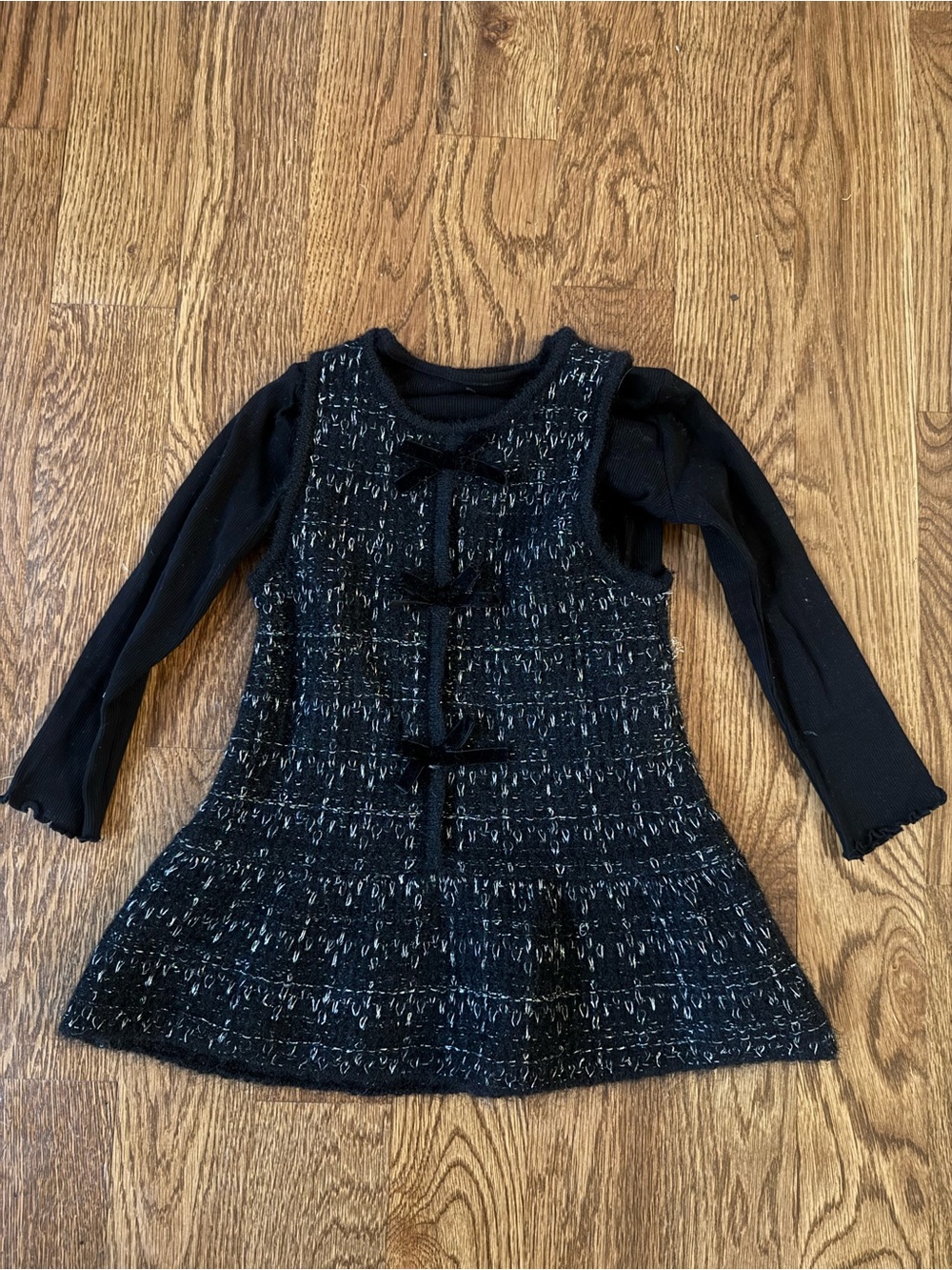 Zara sparkle black dress